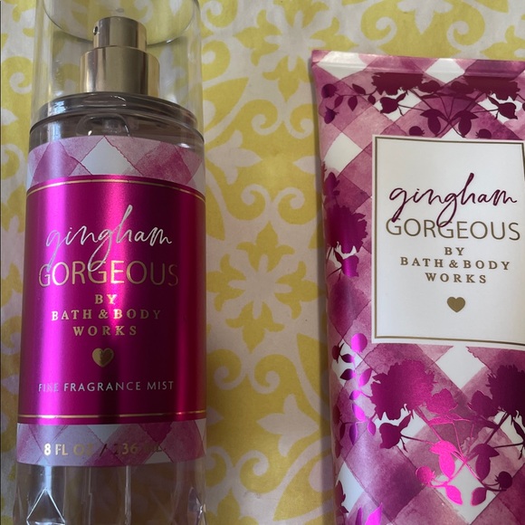 Bath & Body Works Gingham Gorgeous Fragrance Mist and Body Cream-Heavenly! NWT - Picture 2 of 7
